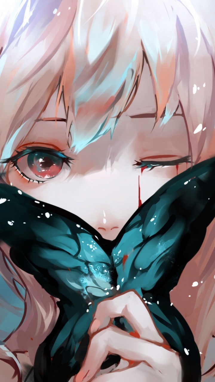 Mujer en Personaje de Anime de Máscara Negra. Wallpaper in 720x1280 Resolution