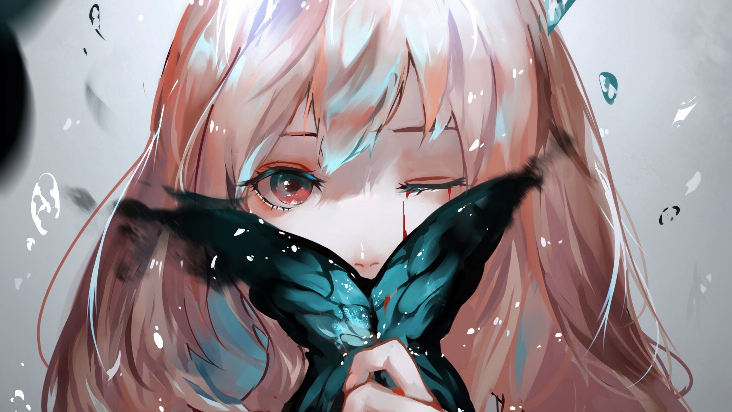 Femme au Masque Noir Personnage Anime. Wallpaper in 2560x1440 Resolution