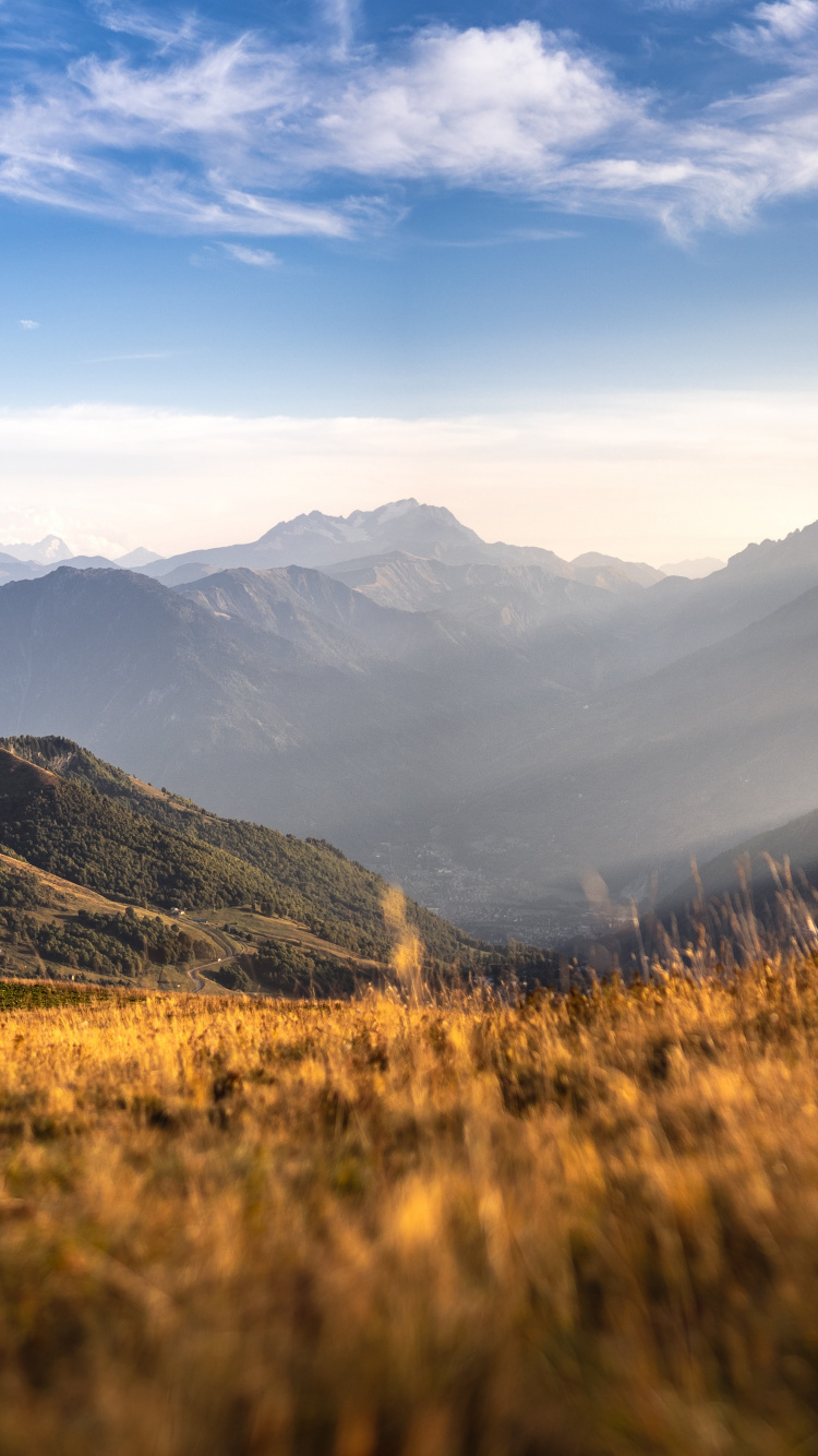 Alps, Cloud, Mountain, Natural Landscape, Plant. Wallpaper in 750x1334 Resolution