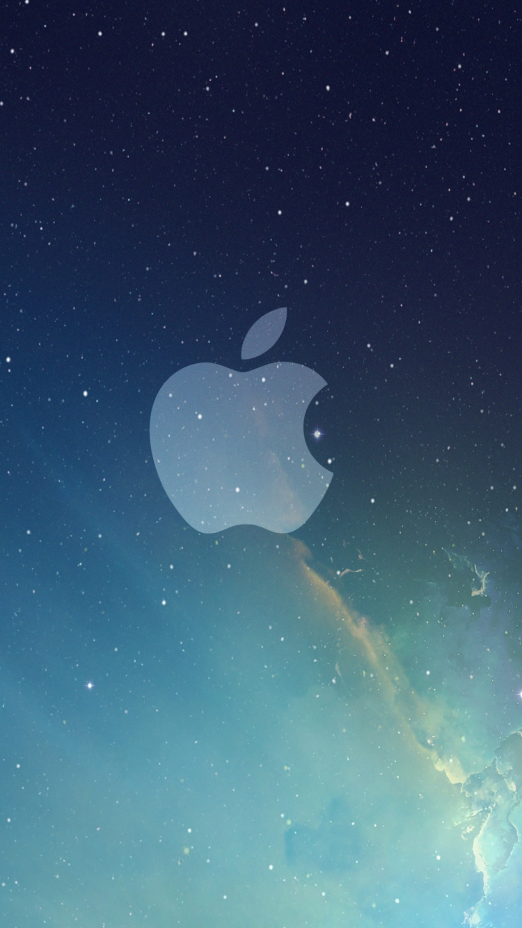 Apple Logo on Blue Sky. Wallpaper in 750x1334 Resolution