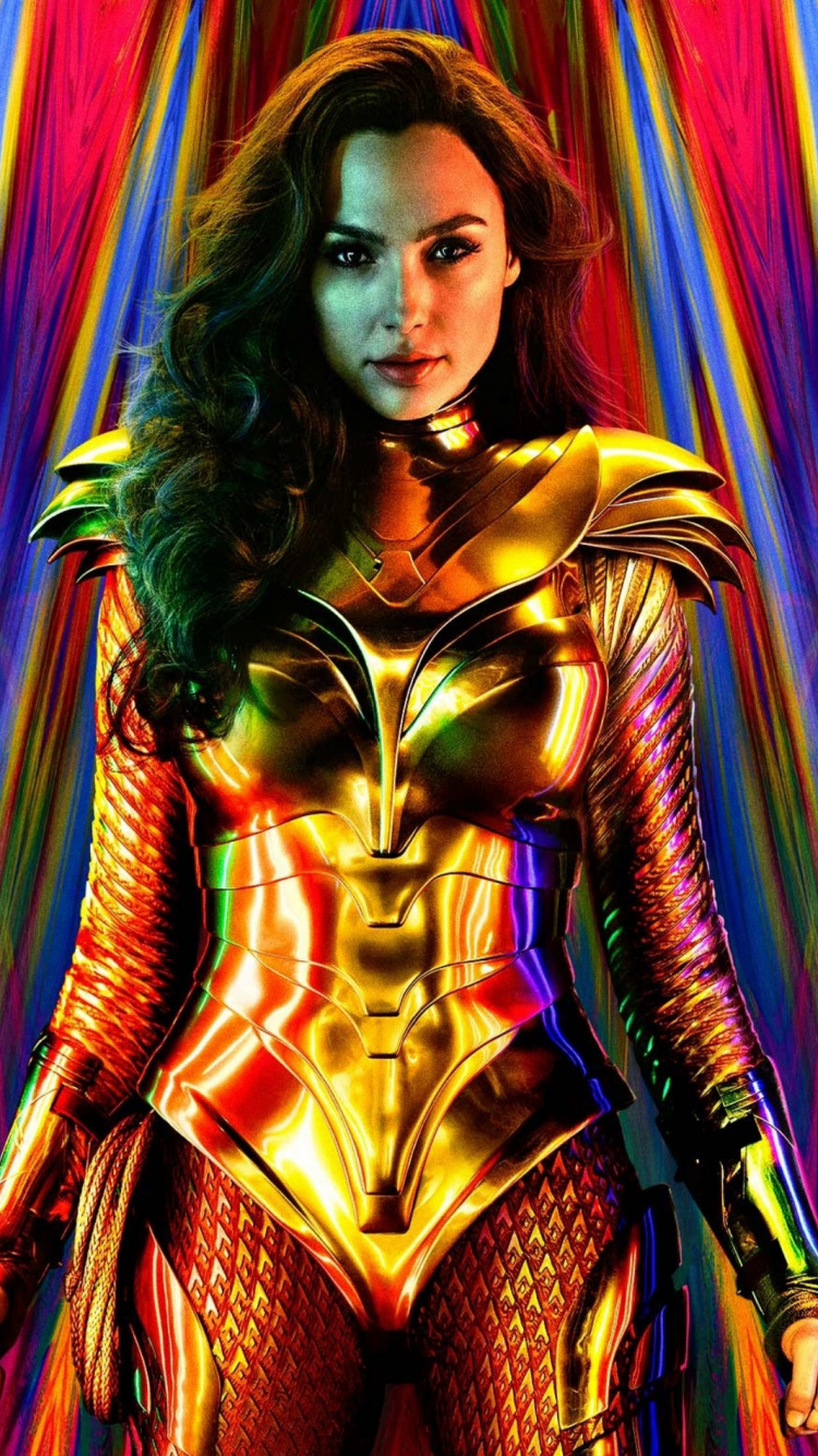 Mujer en Traje Rojo y Dorado. Wallpaper in 750x1334 Resolution