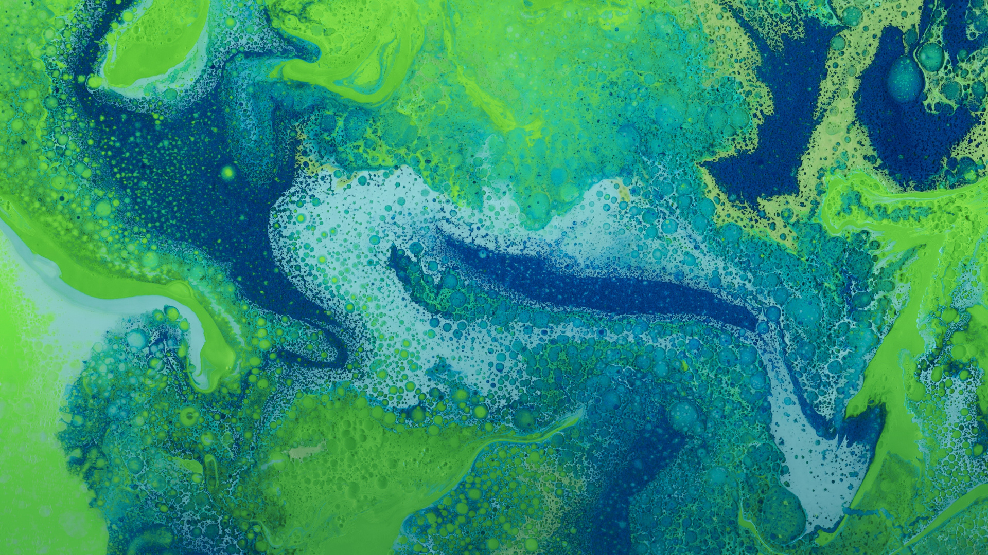 Green and Blue Abstract Painting. Wallpaper in 1920x1080 Resolution