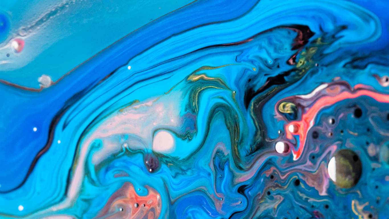 苹果, Ios, 液体, Azure, 流体 壁纸 1366x768 允许