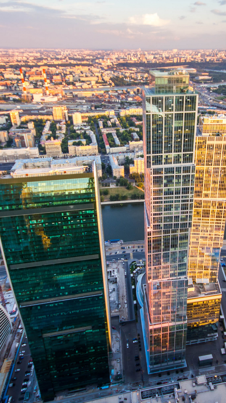 Aerial View of City Buildings During Daytime. Wallpaper in 750x1334 Resolution