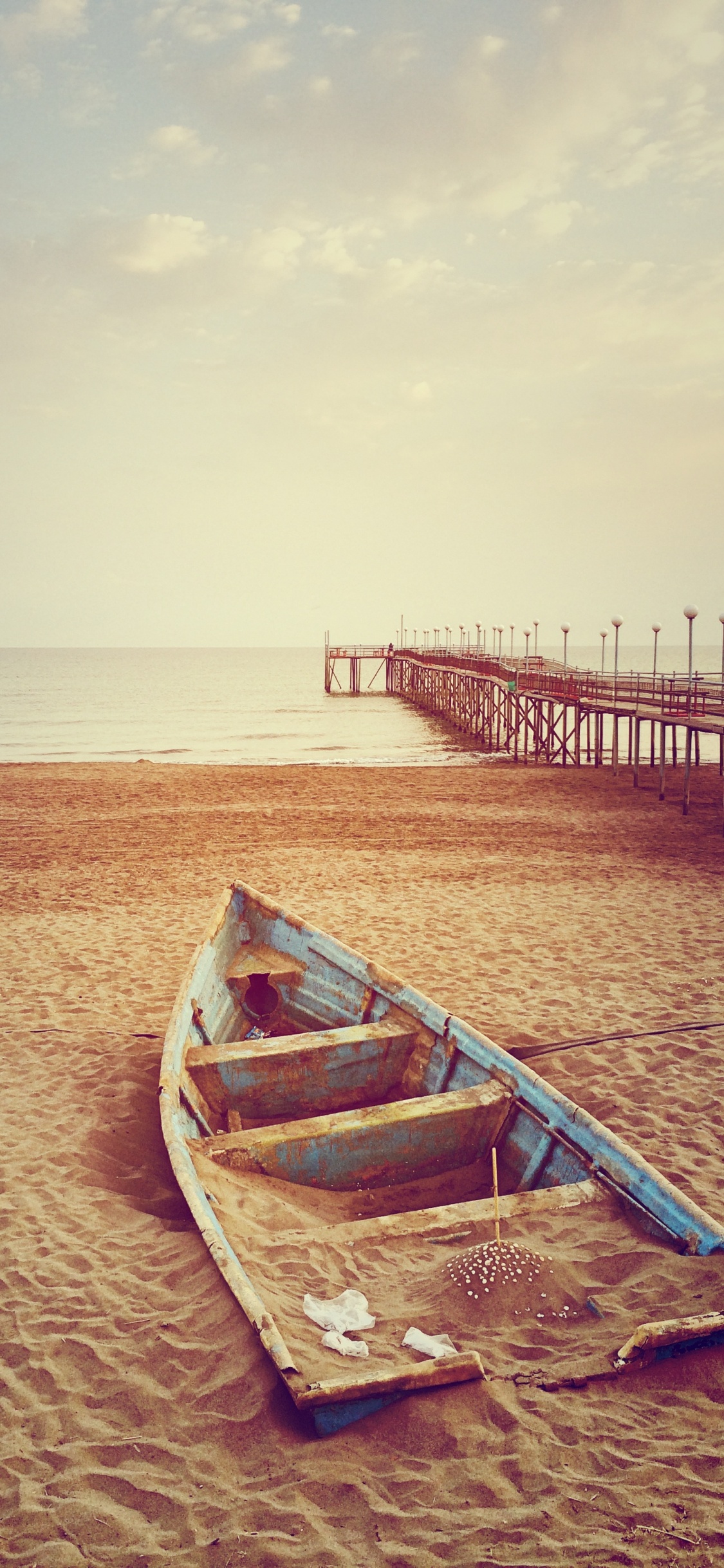 Water, Boat, Wood, Watercraft, Beach. Wallpaper in 1125x2436 Resolution