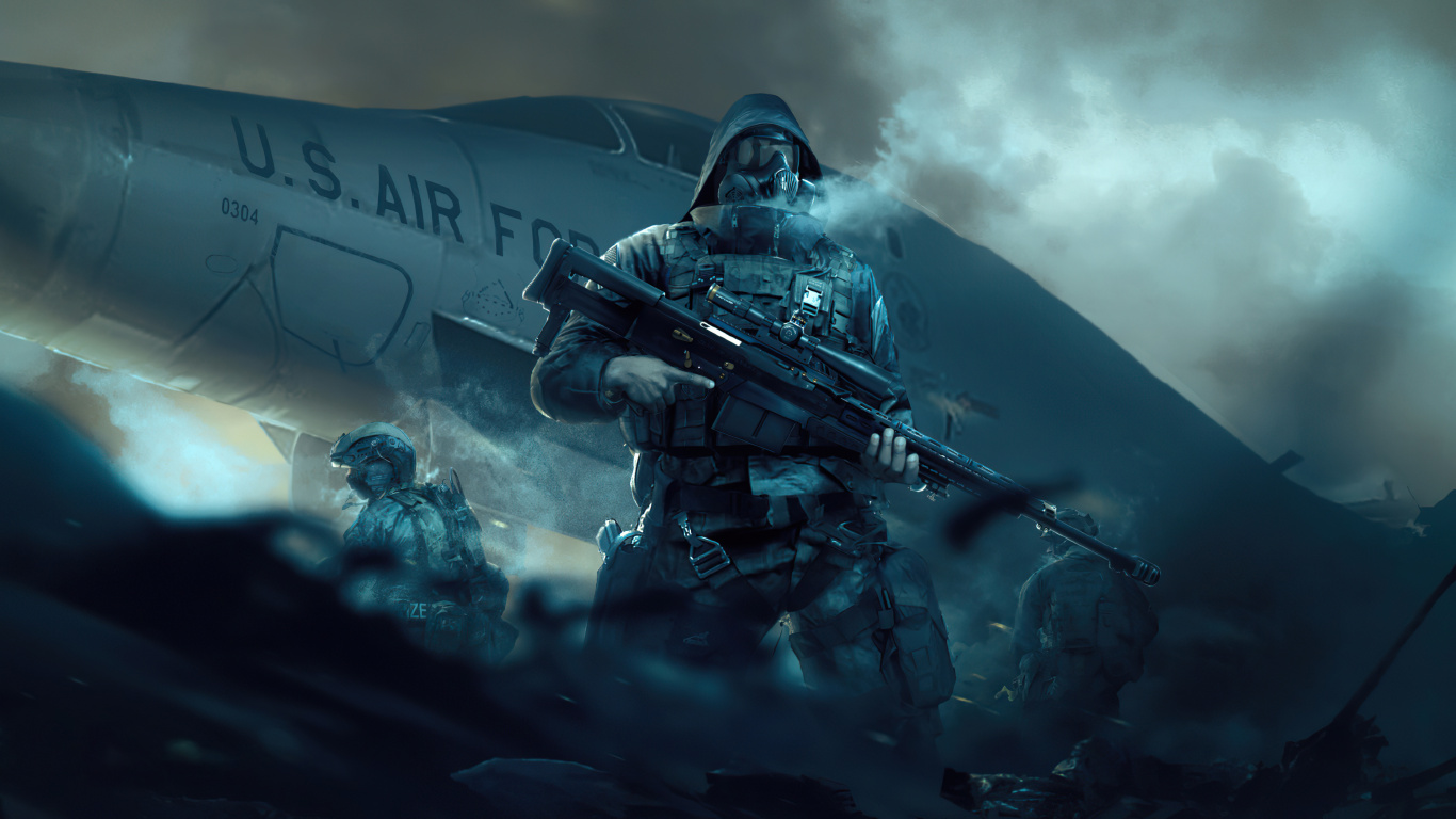Military Man 4k. Wallpaper in 1366x768 Resolution