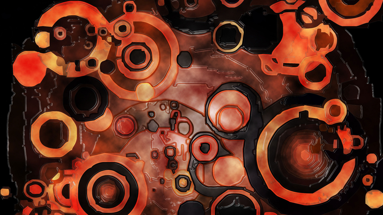 Peinture Abstraite Orange et Noire. Wallpaper in 1280x720 Resolution