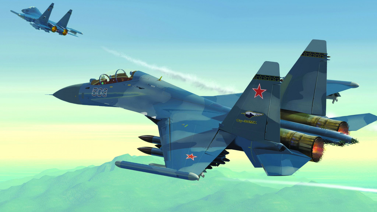 Avión de Combate Negro Volando Sobre Montañas Verdes Durante el Día. Wallpaper in 1280x720 Resolution