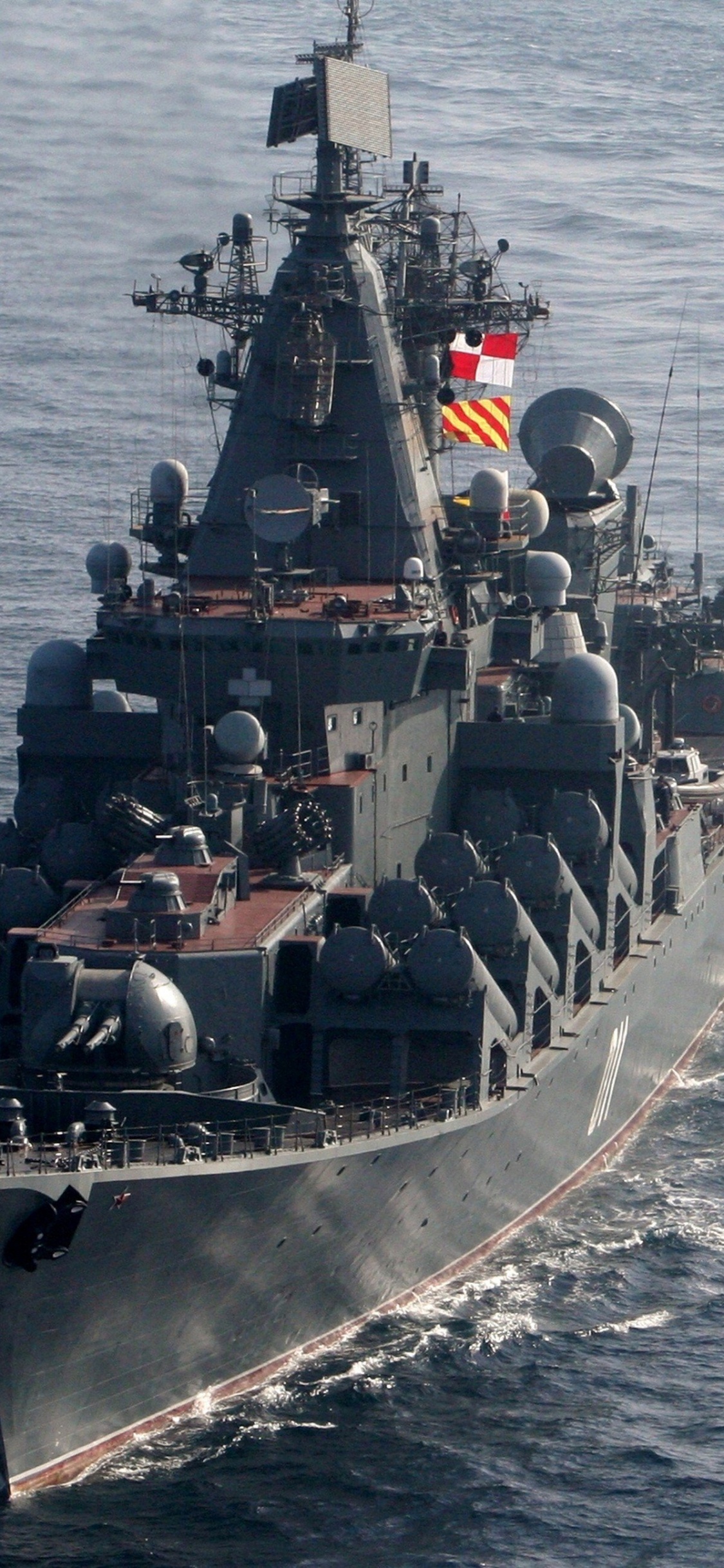 Russia Navy, Russian Navy, Navy, Naval Ship, Slava-class Cruiser. Wallpaper in 1125x2436 Resolution