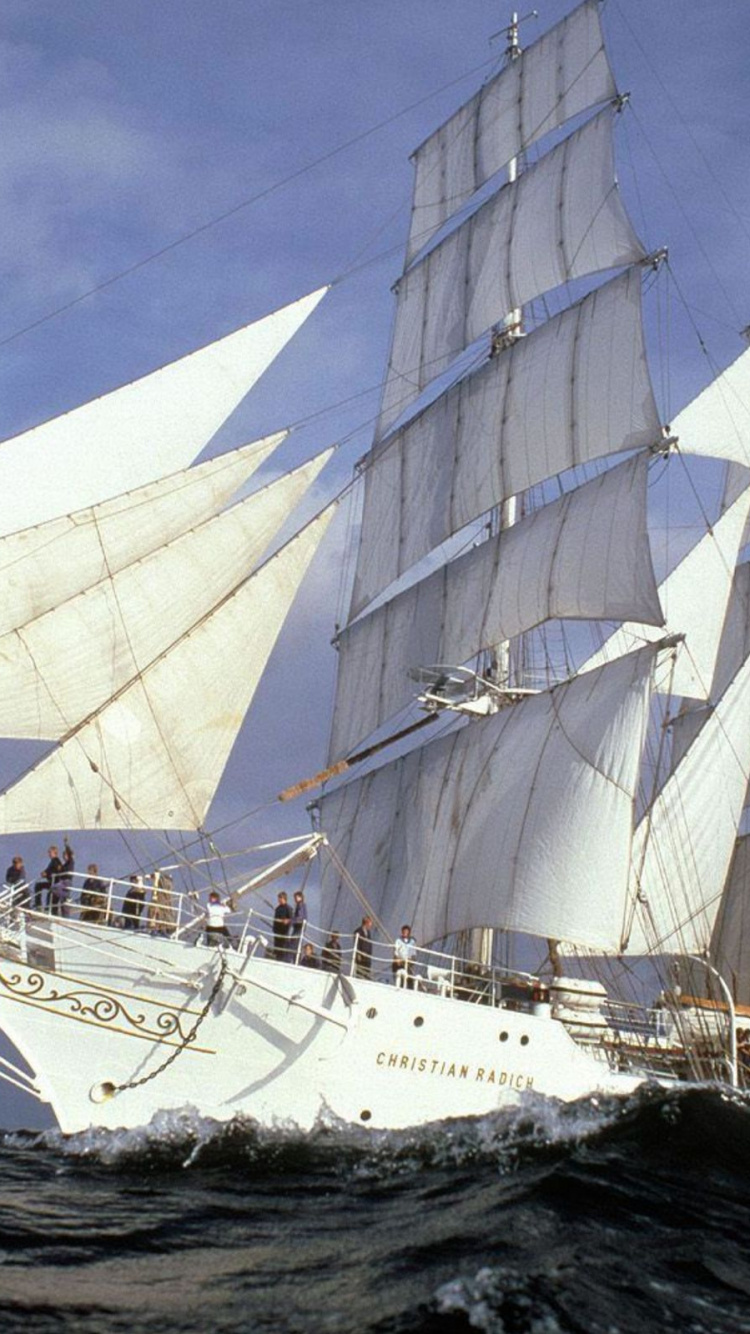 高船, Barquentine, 旗舰, 船只, 扬帆 壁纸 750x1334 允许