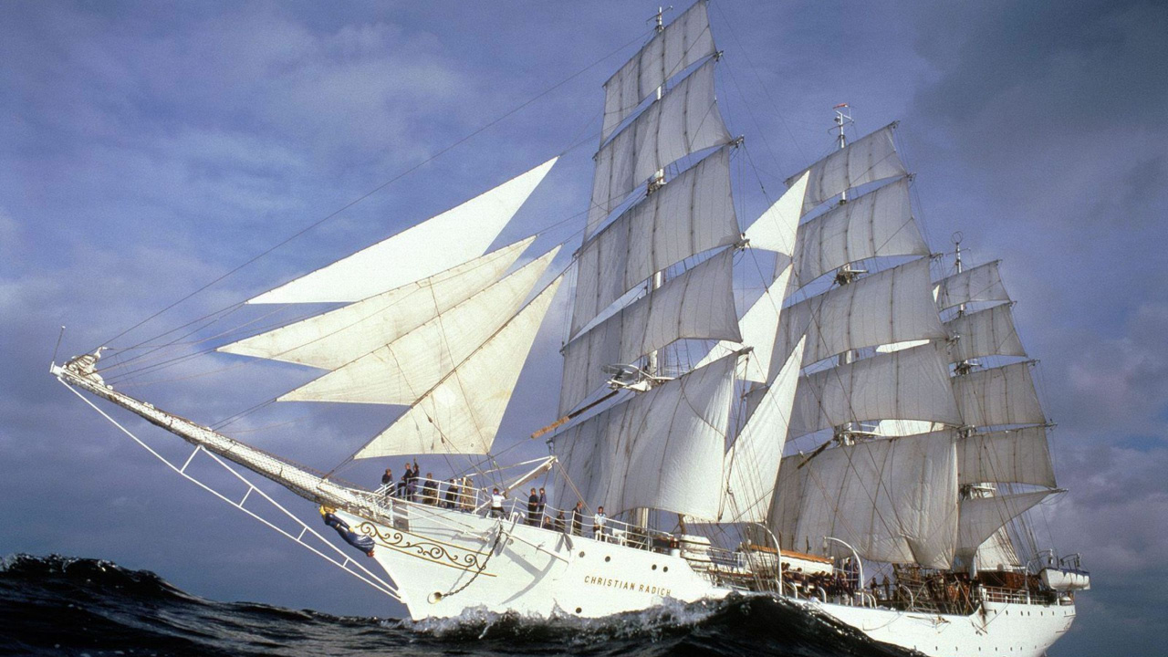 White Sail Boat on Sea Under Blue Sky During Daytime. Wallpaper in 1280x720 Resolution