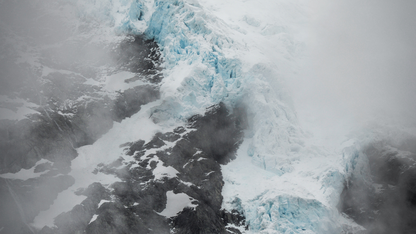 冰川, 烟雾, 大海, 气氛, 海洋 壁纸 1366x768 允许