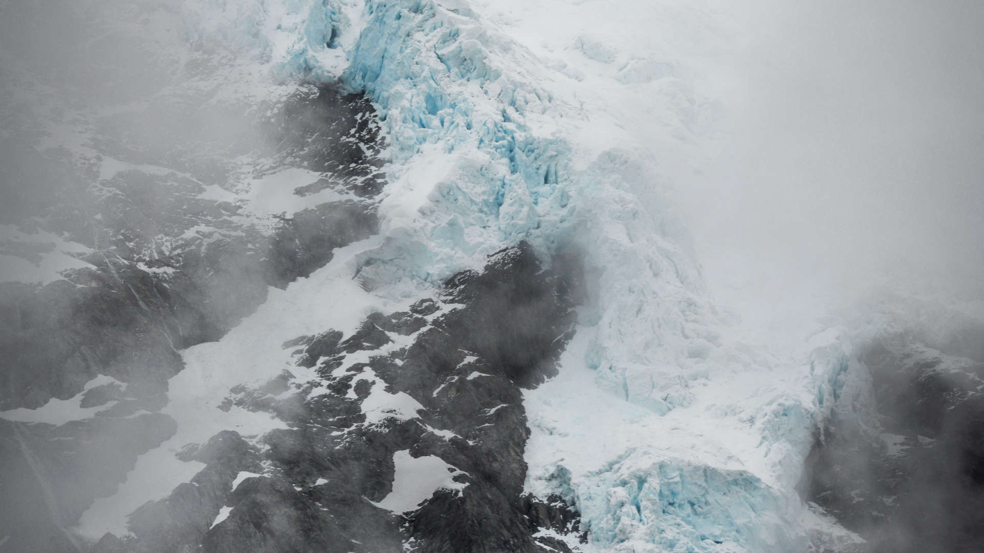冰川, 烟雾, 大海, 气氛, 海洋 壁纸 1920x1080 允许
