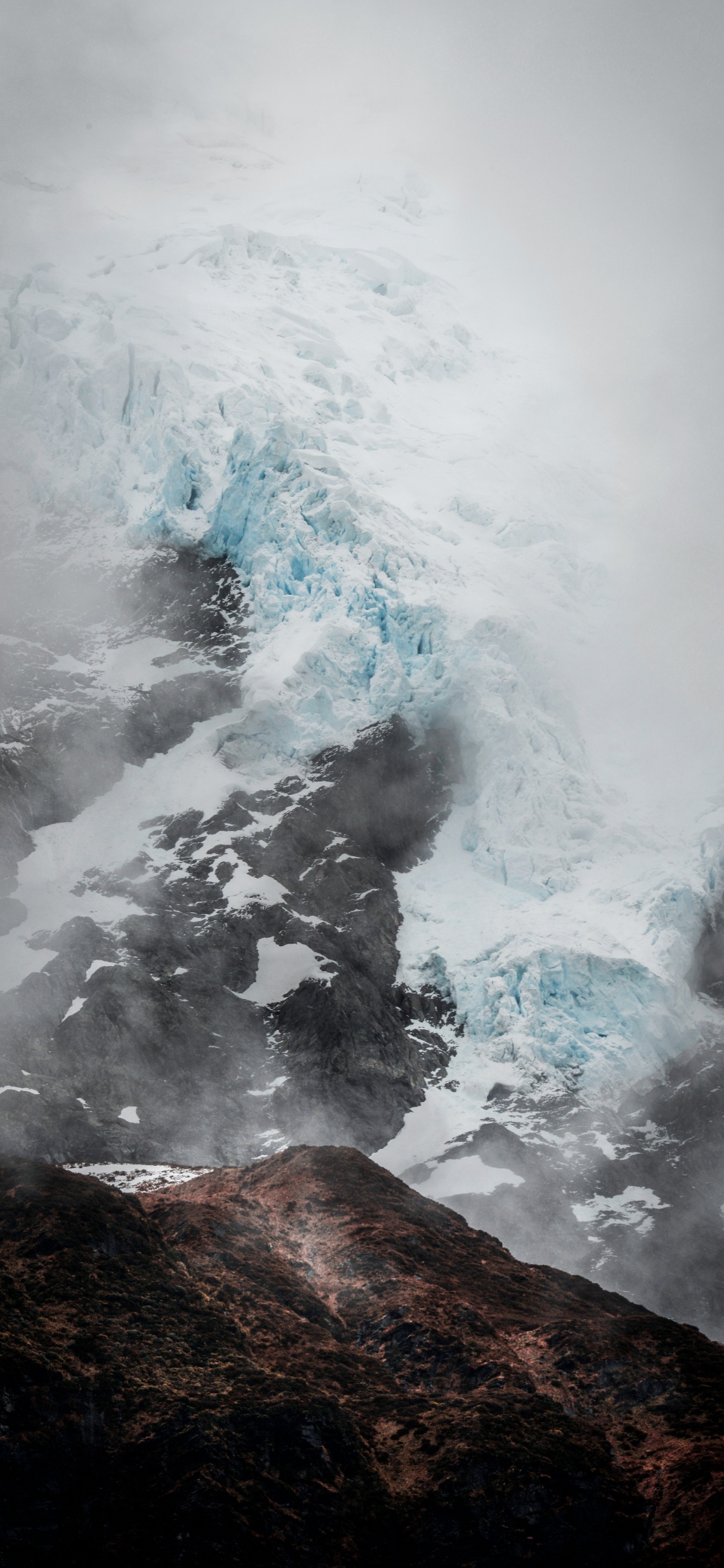 Water, Glacier, Smoke, Wave, Sea. Wallpaper in 1125x2436 Resolution