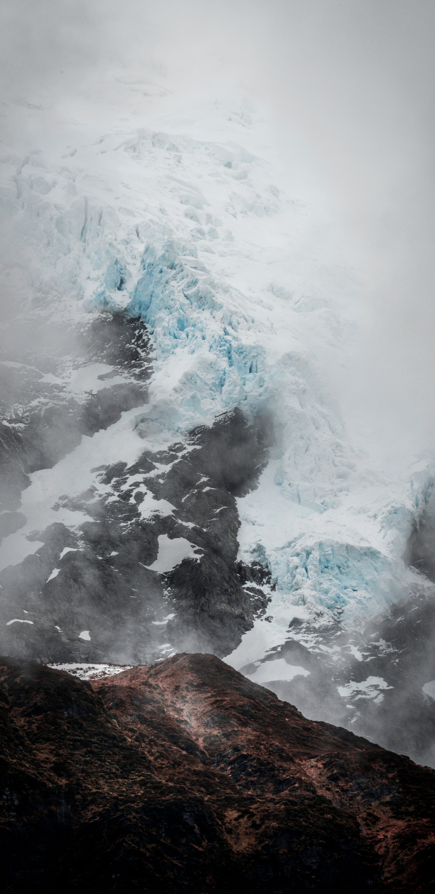 Wasser, Gletscher, Rauch, Welle, Meer. Wallpaper in 1440x2960 Resolution