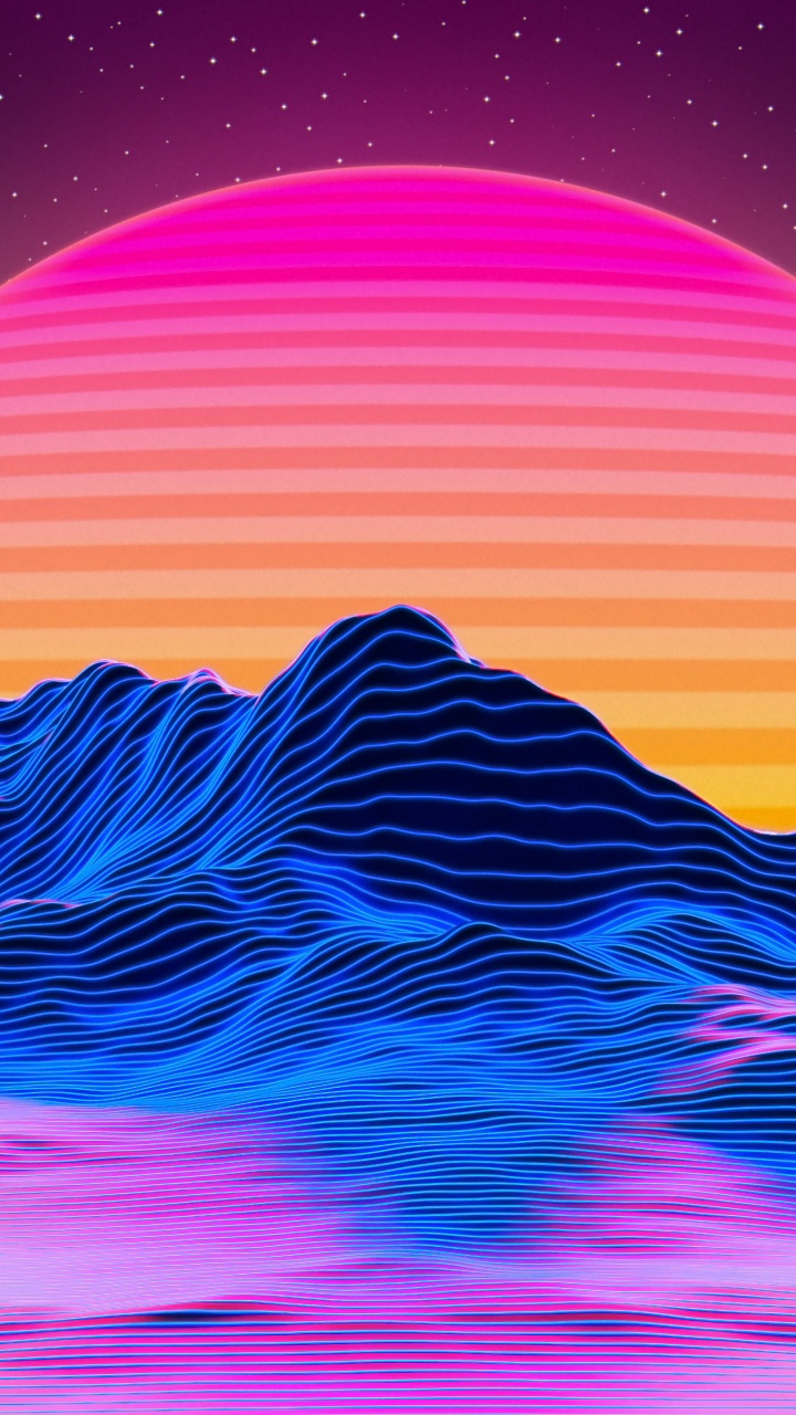 Vaporwave, Retro, Estilo Retro, Retrofuturismo, Synthwave. Wallpaper in 720x1280 Resolution