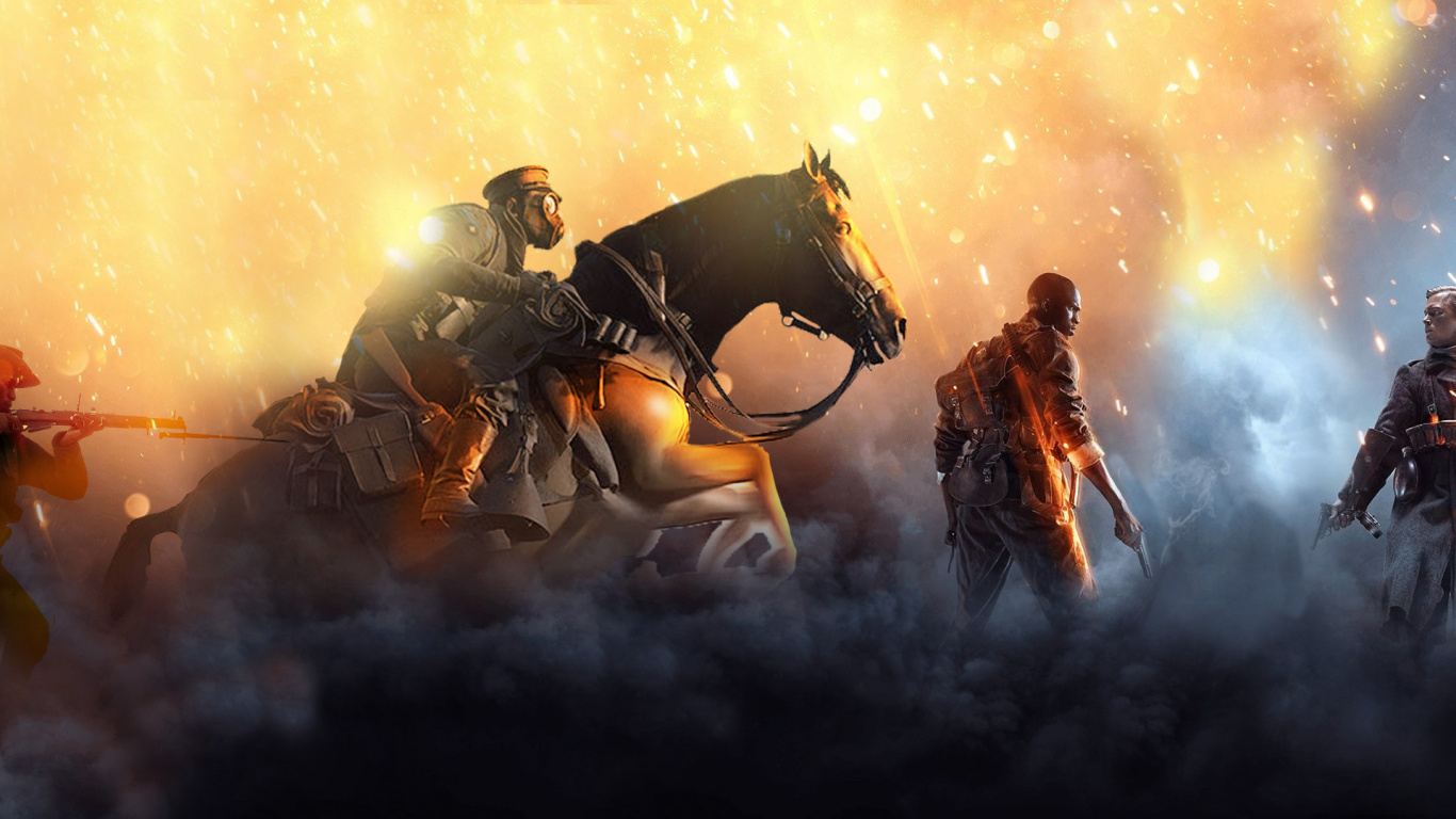 Battlefield 1, Battlefield 1942, Mythologie, Playstation 4, Battlefield 4. Wallpaper in 1366x768 Resolution
