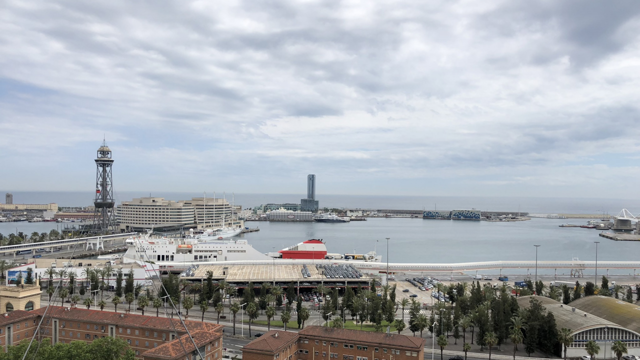 World Trade Center Barcelona, Cloud, City, Neighbourhood, Tower. Wallpaper in 1280x720 Resolution