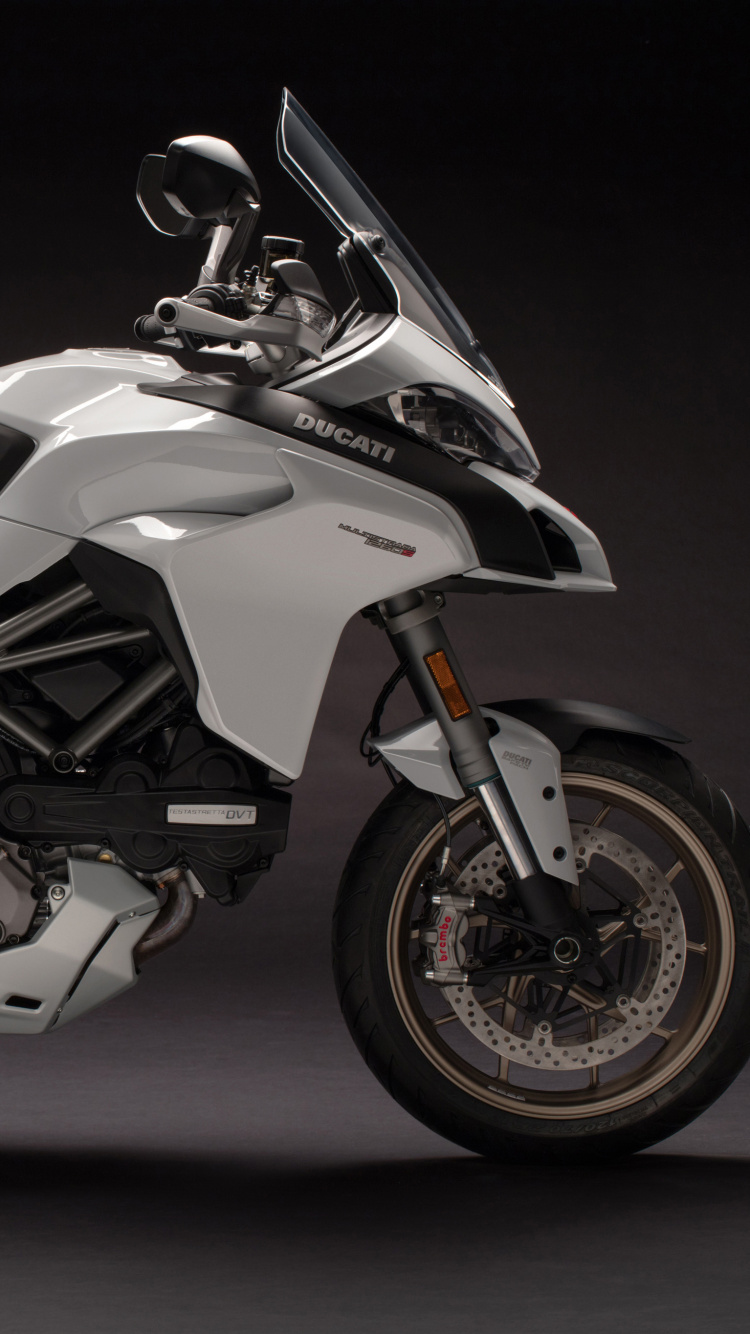 White and Black Sports Bike. Wallpaper in 750x1334 Resolution