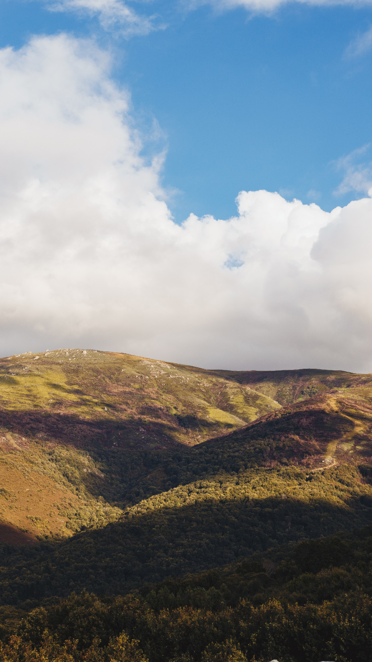 Highland, Mountainous Landforms, Mountain, Cloud, Hill. Wallpaper in 750x1334 Resolution