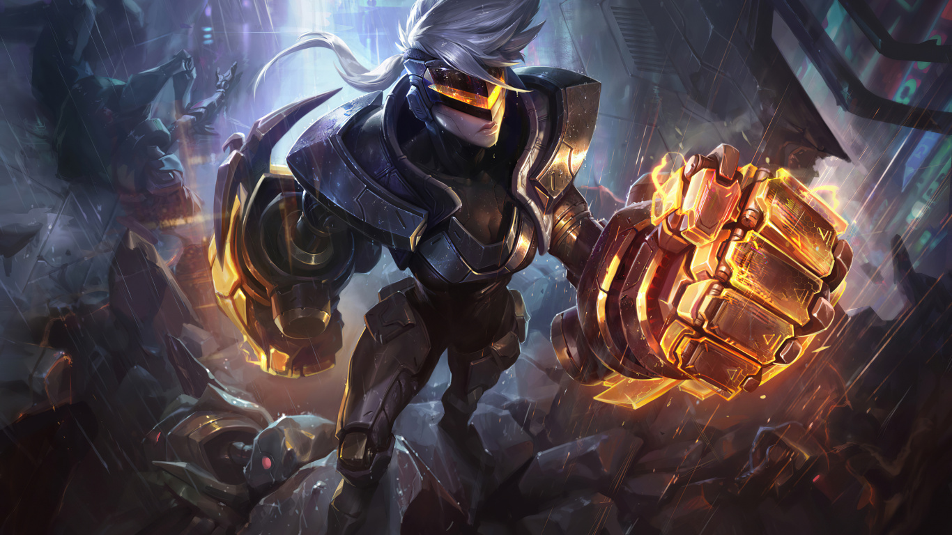 Projekt vi Splash Art, Kunst, Projektjäger, League of Legends, Projekt Ja. Wallpaper in 1366x768 Resolution