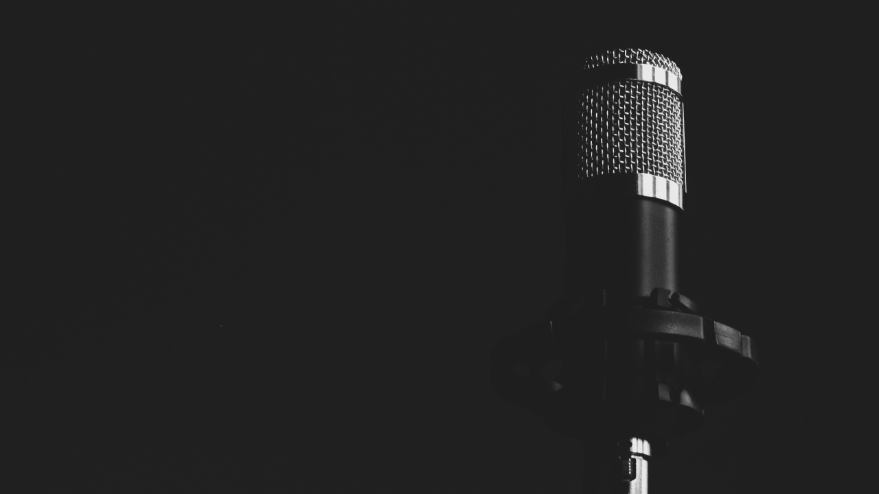 Microphone, Microphone Stand, Audio Equipment, Technology, Electronic Device. Wallpaper in 1280x720 Resolution