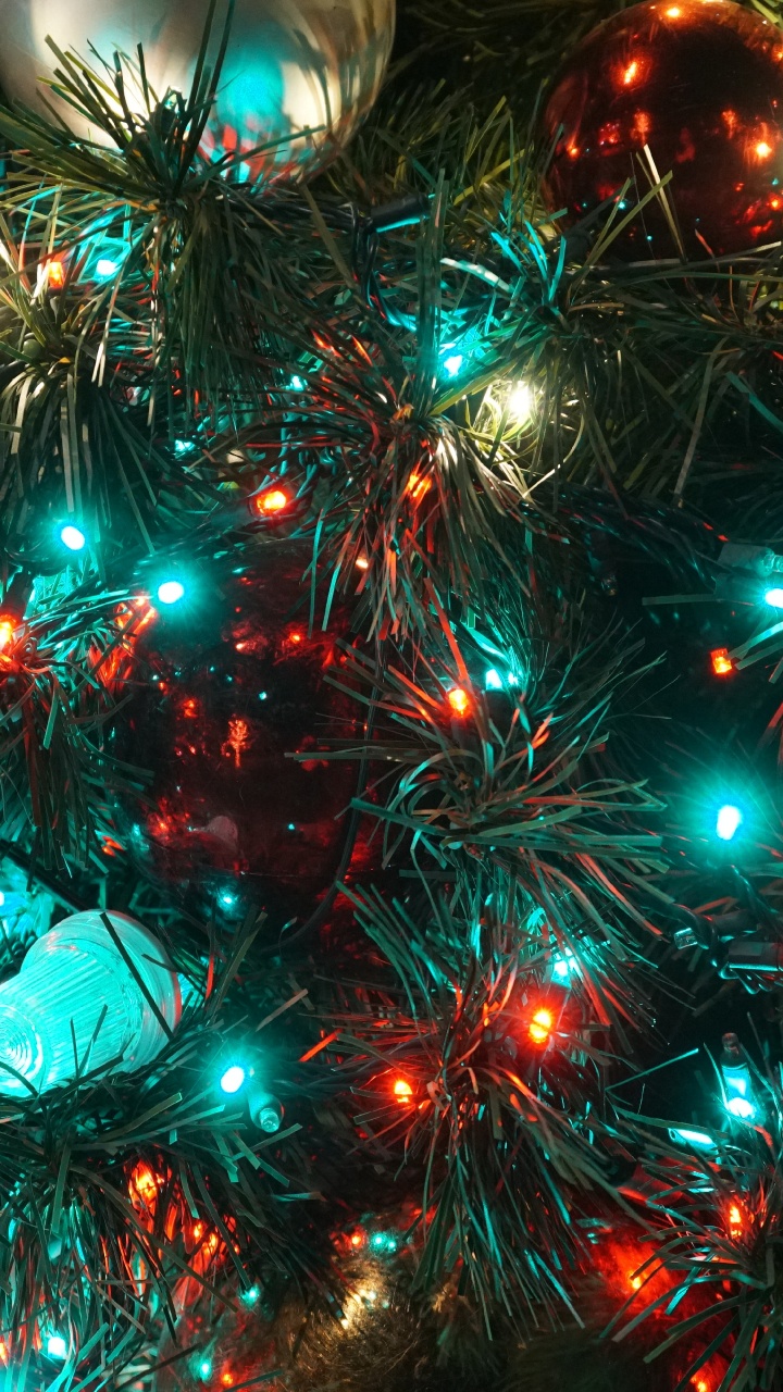Christmas Day, Christmas Lights, Christmas Tree, New Year, Christmas Ornament. Wallpaper in 720x1280 Resolution