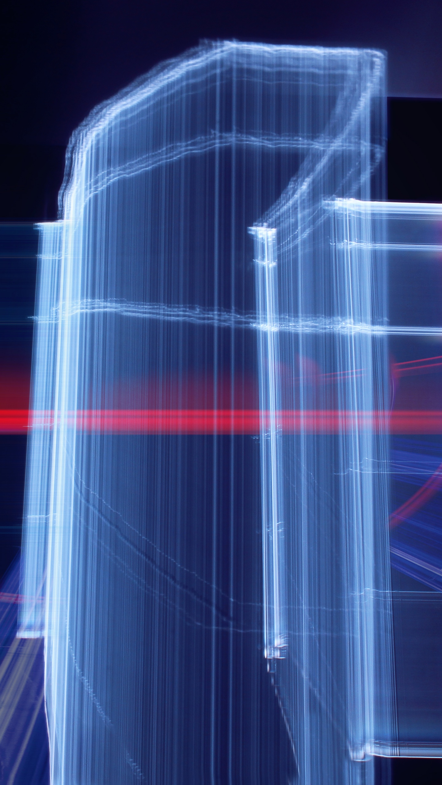 Edificio Blanco y Azul Con Luces. Wallpaper in 1440x2560 Resolution