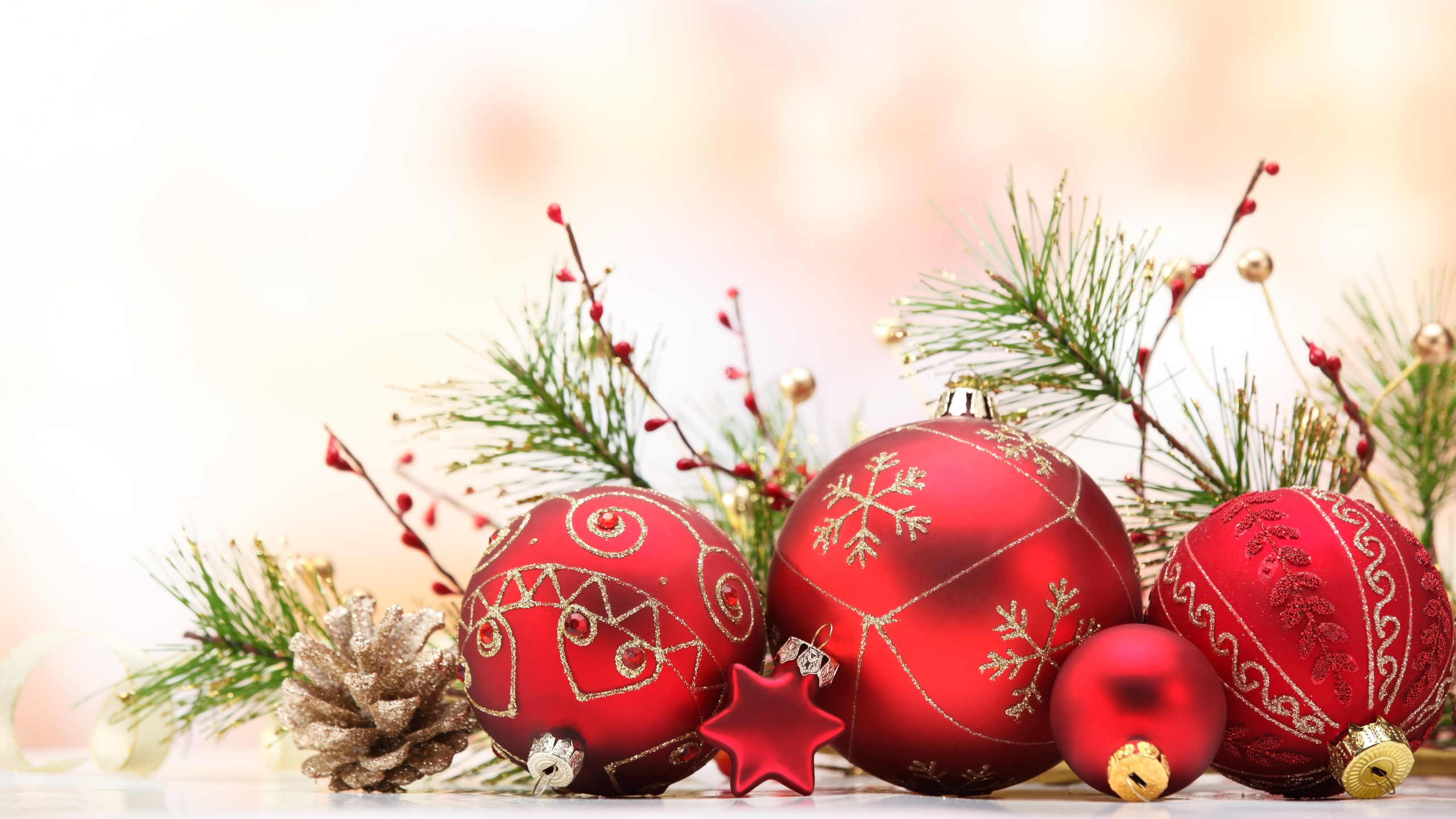 El Día De Navidad, Decoración de la Navidad, Adorno de Navidad, Santa Claus, Navidad. Wallpaper in 2560x1440 Resolution