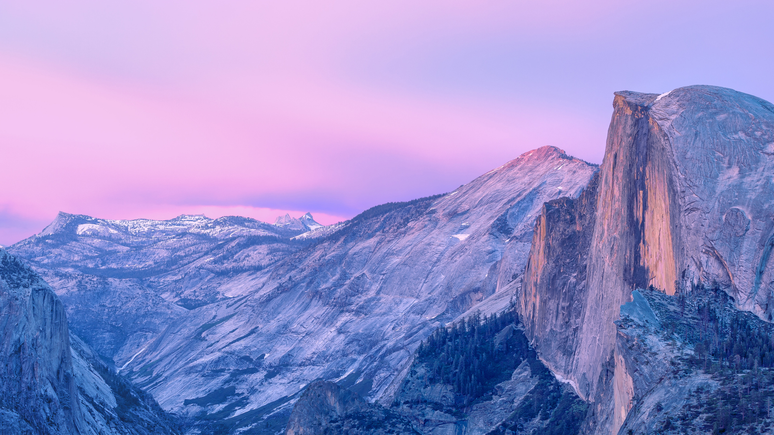 Half Dome, El Capitan, Yosemite Valley, Bergkette, Bergigen Landschaftsformen. Wallpaper in 2560x1440 Resolution