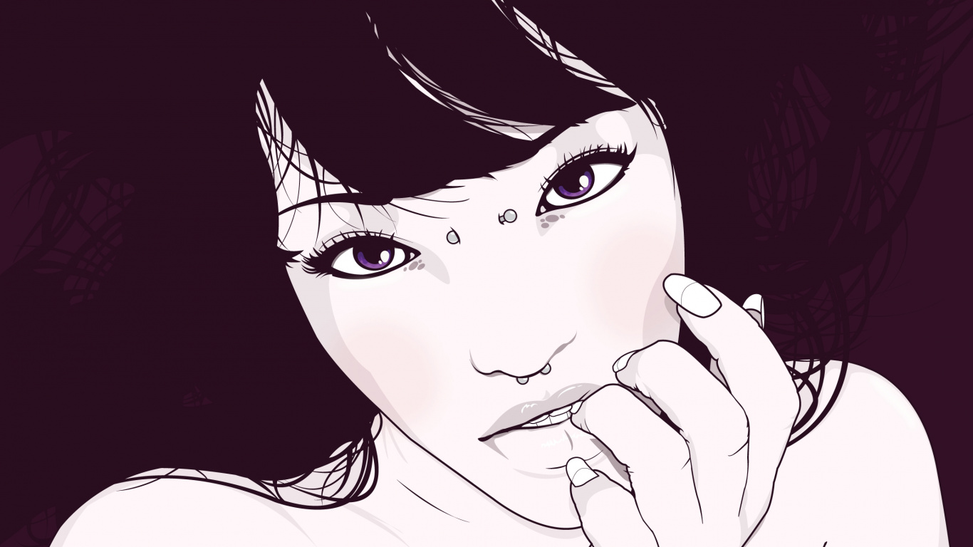 Graphiques Vectoriels, Illustration, Sourcil, Tête, Nez. Wallpaper in 1366x768 Resolution