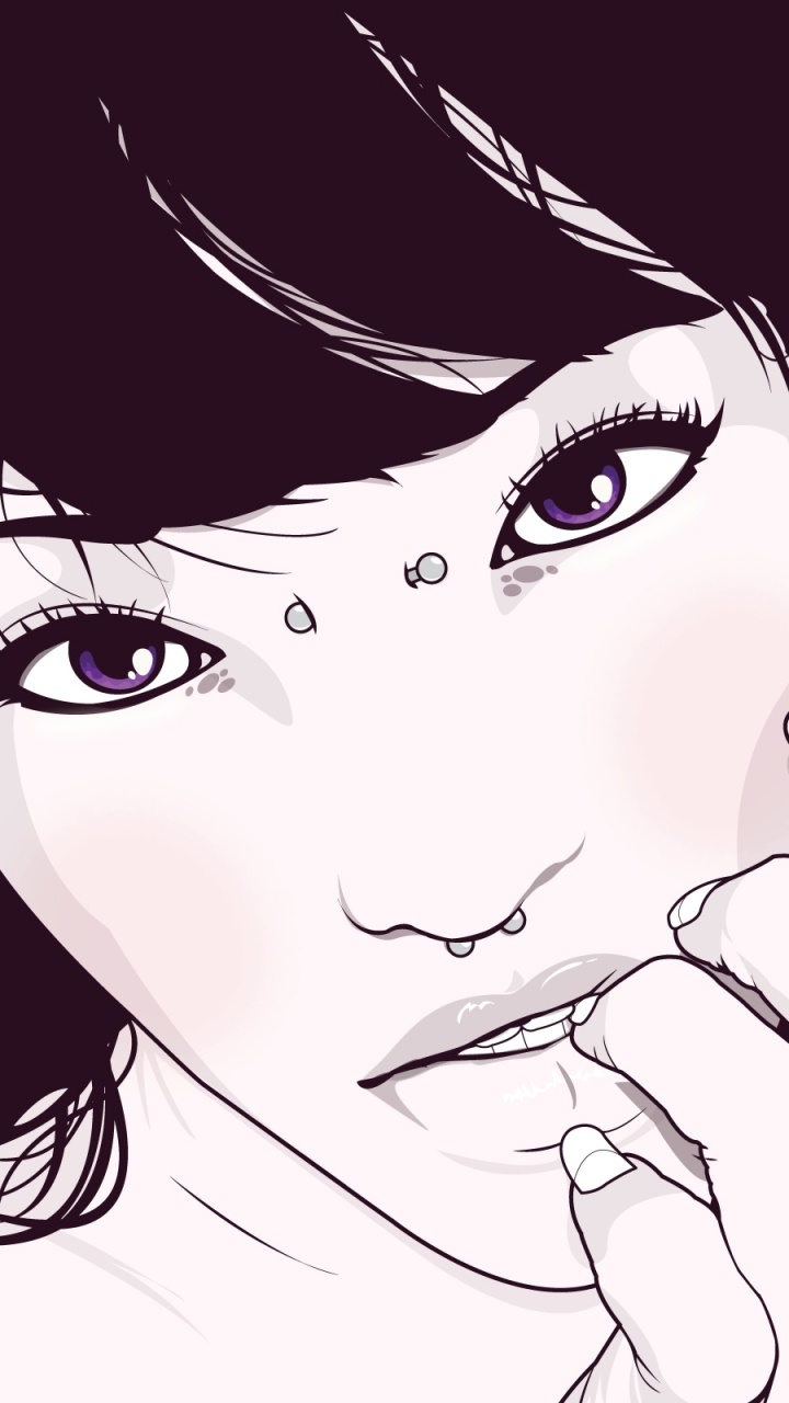 Vektor-Grafiken, Illustration, Augenbraue, Kopf, Nase. Wallpaper in 720x1280 Resolution