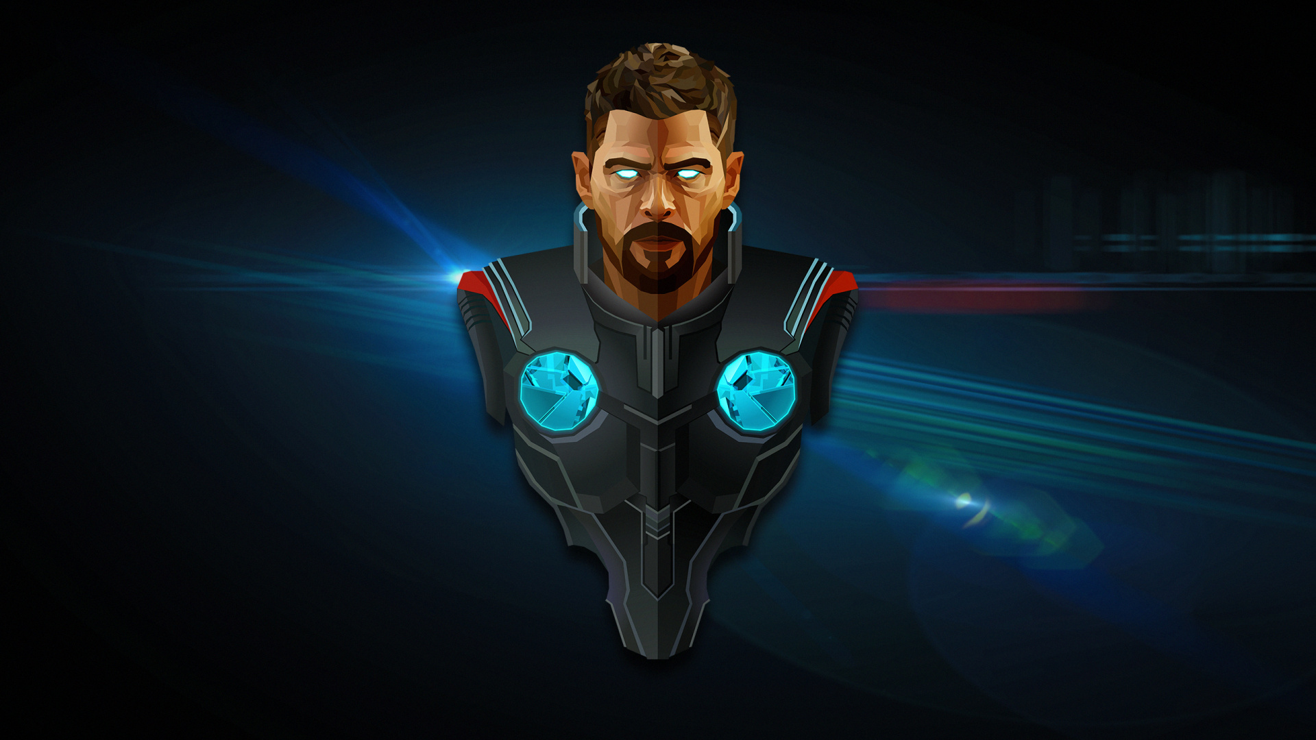 Man in Black Mask Illustration. Wallpaper in 1920x1080 Resolution