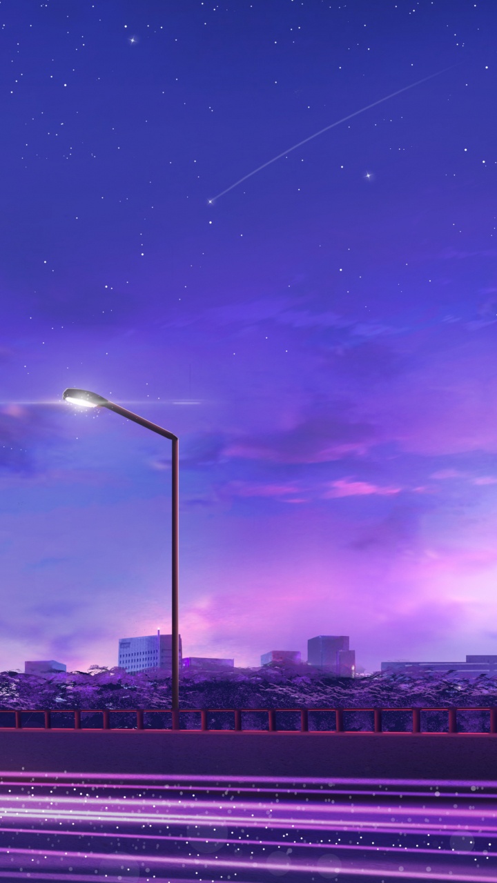 Paysage Urbain, Atmosphère, Lumière de Rue, Purple, Horizon. Wallpaper in 720x1280 Resolution