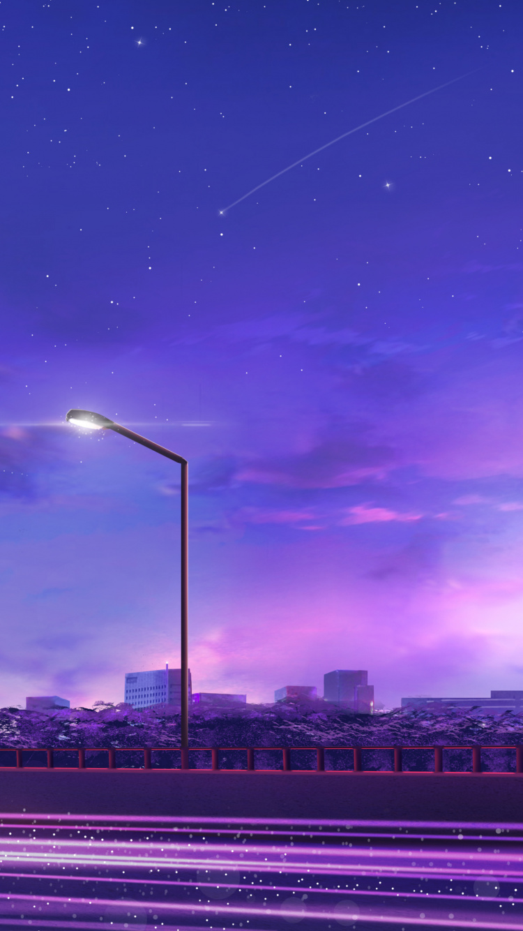 Paysage Urbain, Atmosphère, Lumière de Rue, Purple, Horizon. Wallpaper in 750x1334 Resolution