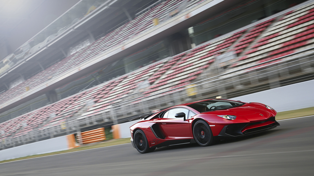 Roter Ferrari 458 Italia Unterwegs. Wallpaper in 1280x720 Resolution