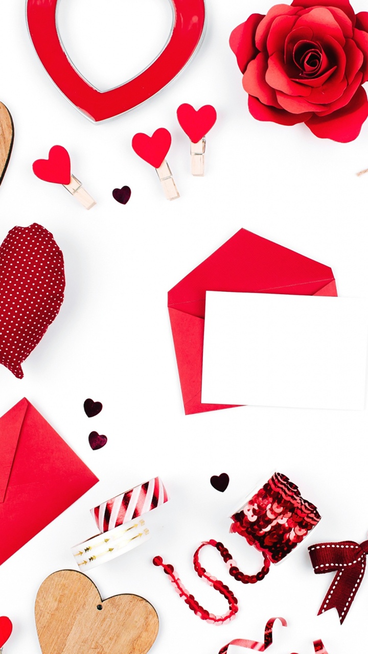 Valentines Day, Heart, Love, Clip Art, Petal. Wallpaper in 720x1280 Resolution