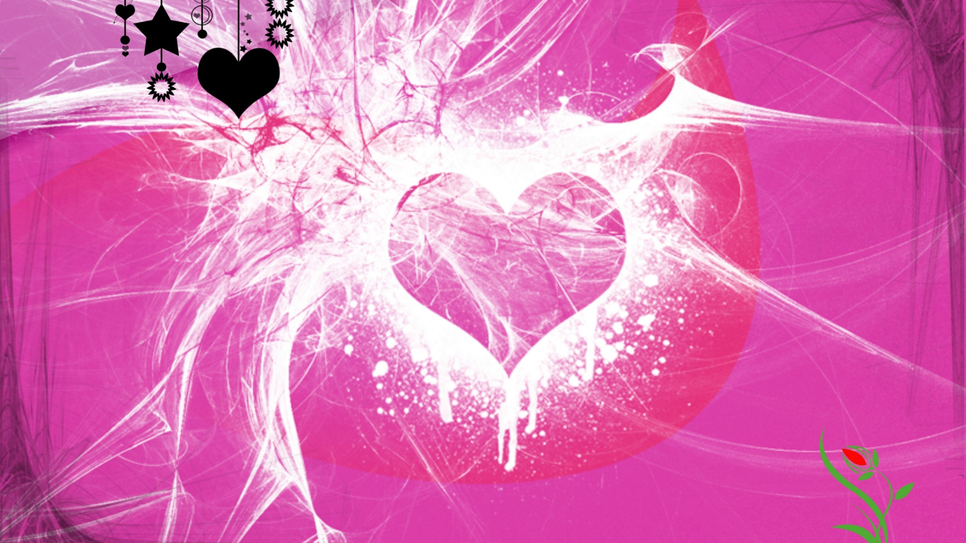 Heart, Graphics, Art, Graphic Design, Illustration. Wallpaper in 1366x768 Resolution