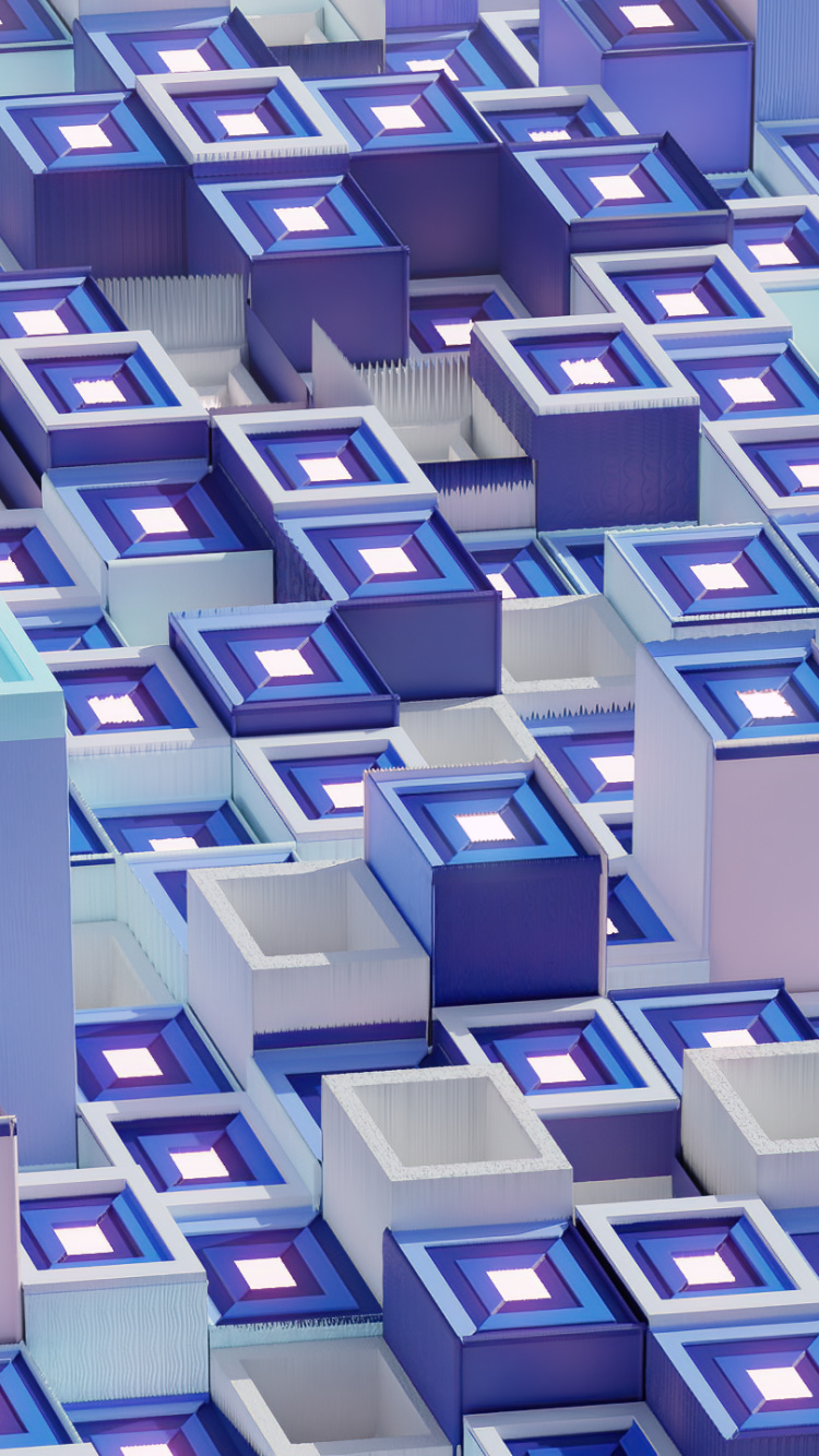 3d模拟, 光, 紫色的, Azure, 矩形 壁纸 750x1334 允许