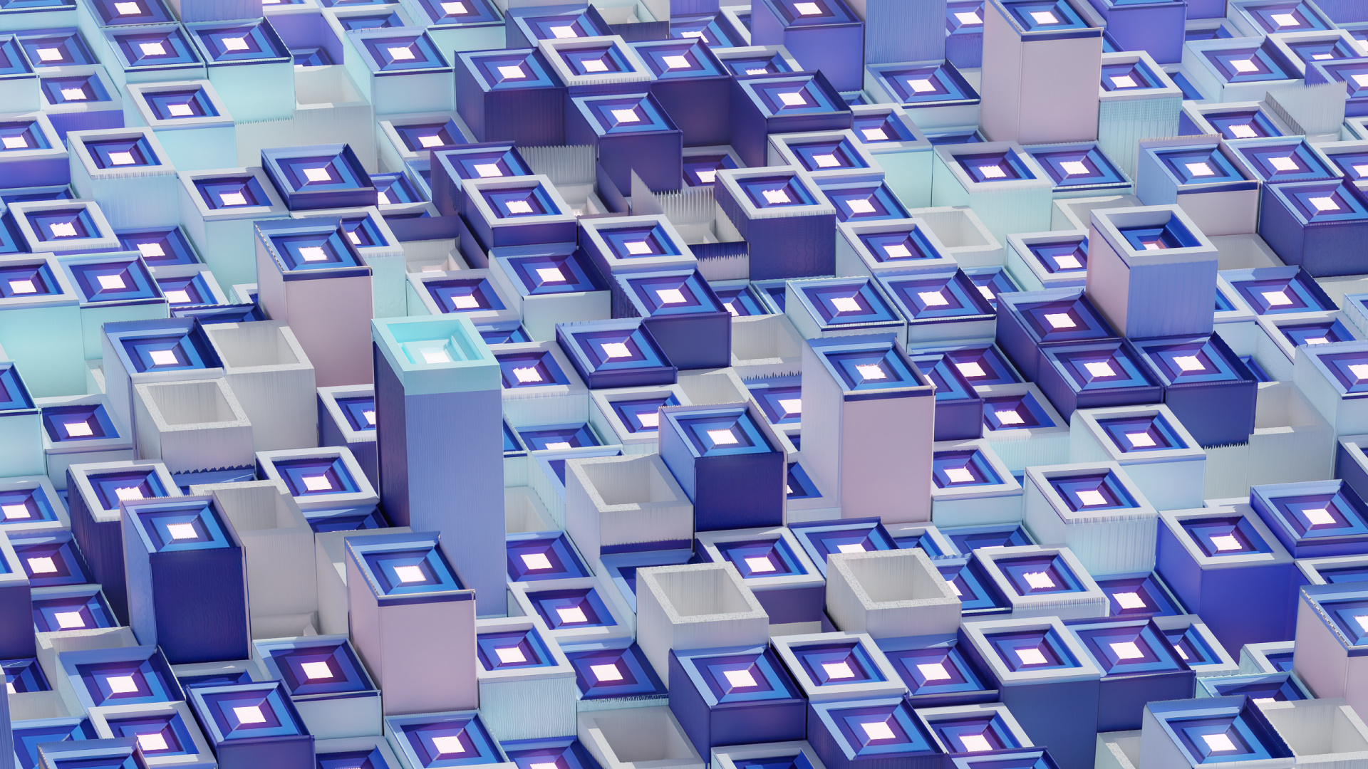 Pattern, 3d Modeling, Blue, Light, Purple. Wallpaper in 1920x1080 Resolution