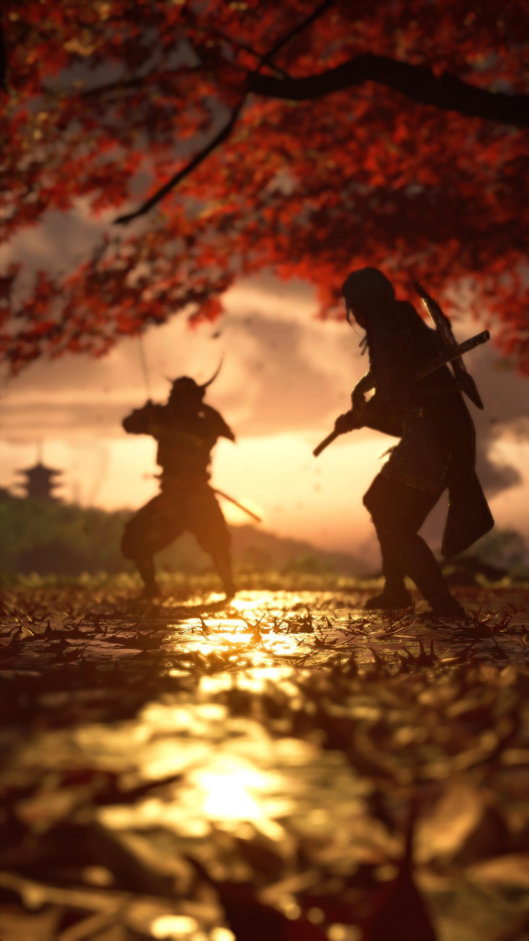 Leaf, Ghost of Tsushima, People in Nature, Water, Plant. Wallpaper in 1080x1920 Resolution