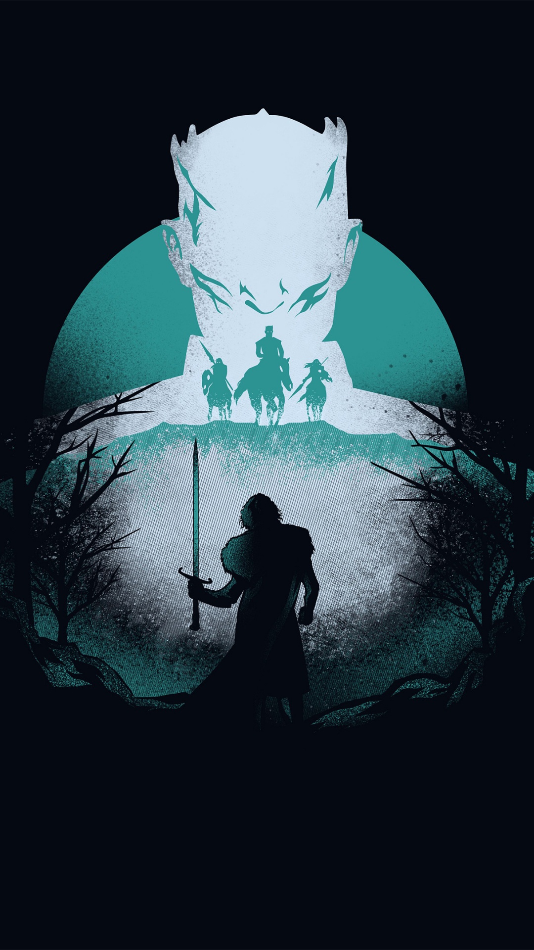 Silhouette de 2 Personne Debout Sur la Planète Bleue et Blanche. Wallpaper in 1080x1920 Resolution