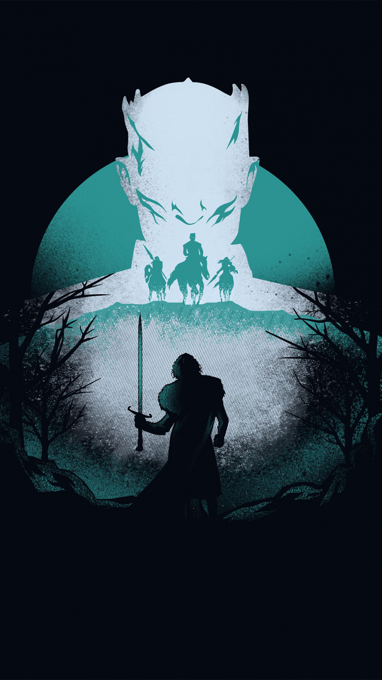 Silhouette of 2 Person Standing on Blue and White Planet. Wallpaper in 750x1334 Resolution