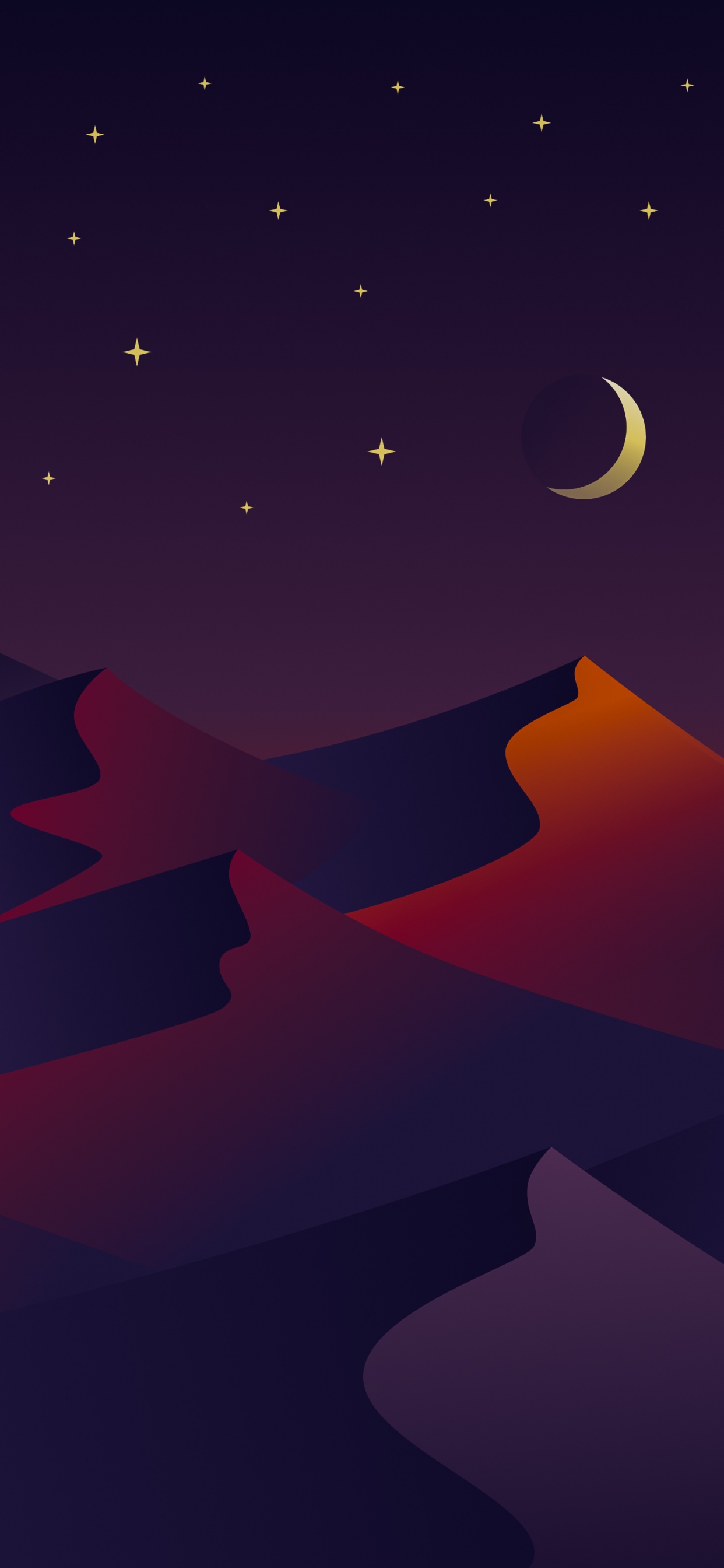 Ambiente, Naturaleza, Luna, de la Media Luna, Arte. Wallpaper in 1242x2688 Resolution