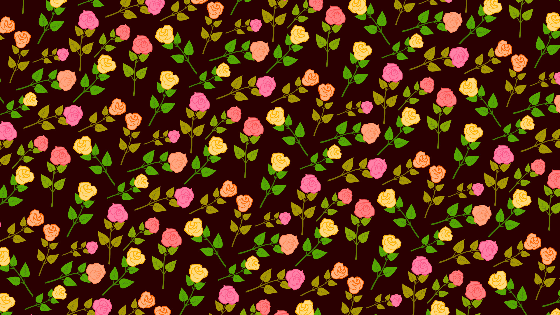 Grünes Und Rotes Florales Textil. Wallpaper in 1920x1080 Resolution