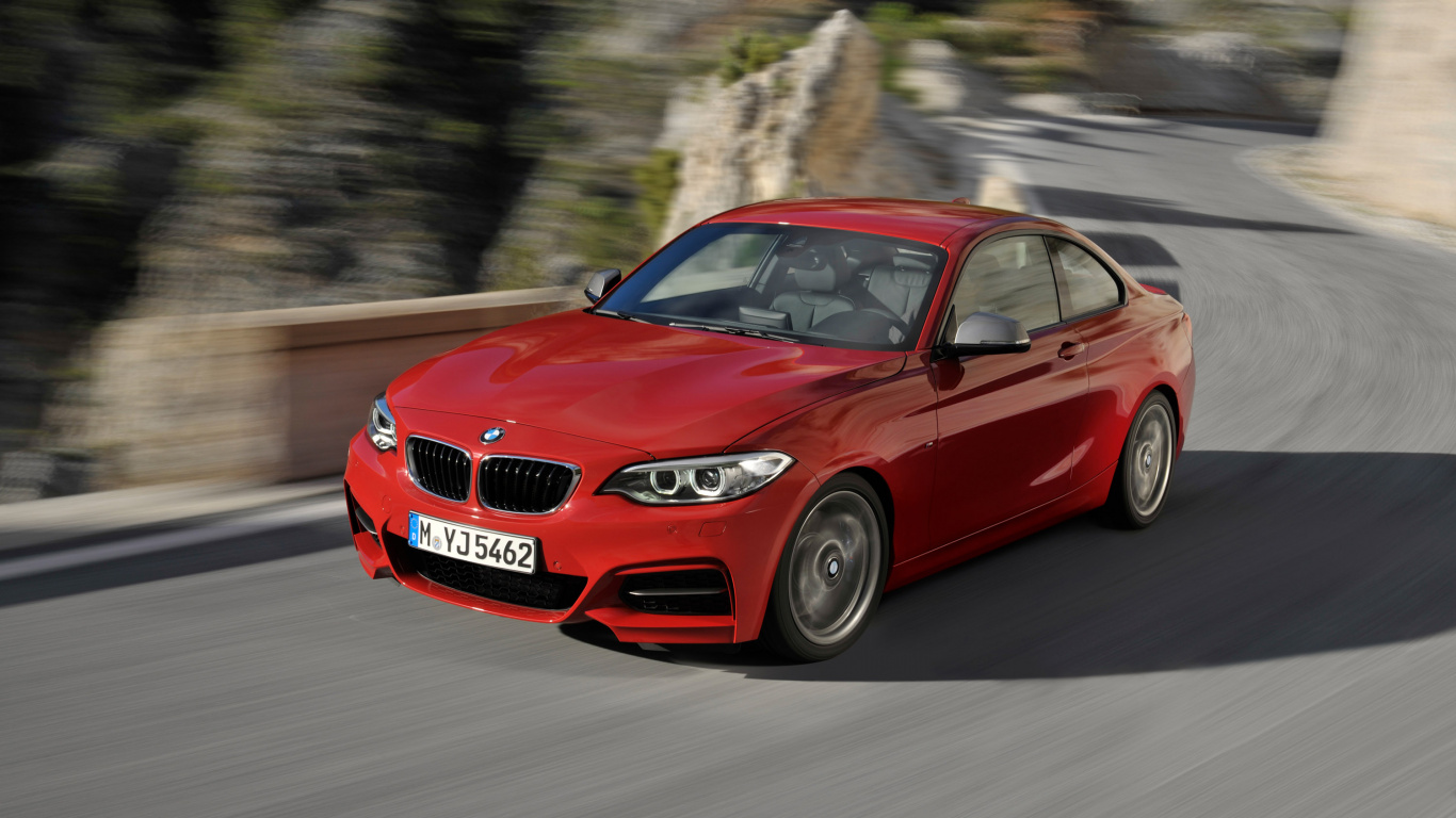 Red Bmw m 3 on Road During Daytime. Wallpaper in 1366x768 Resolution