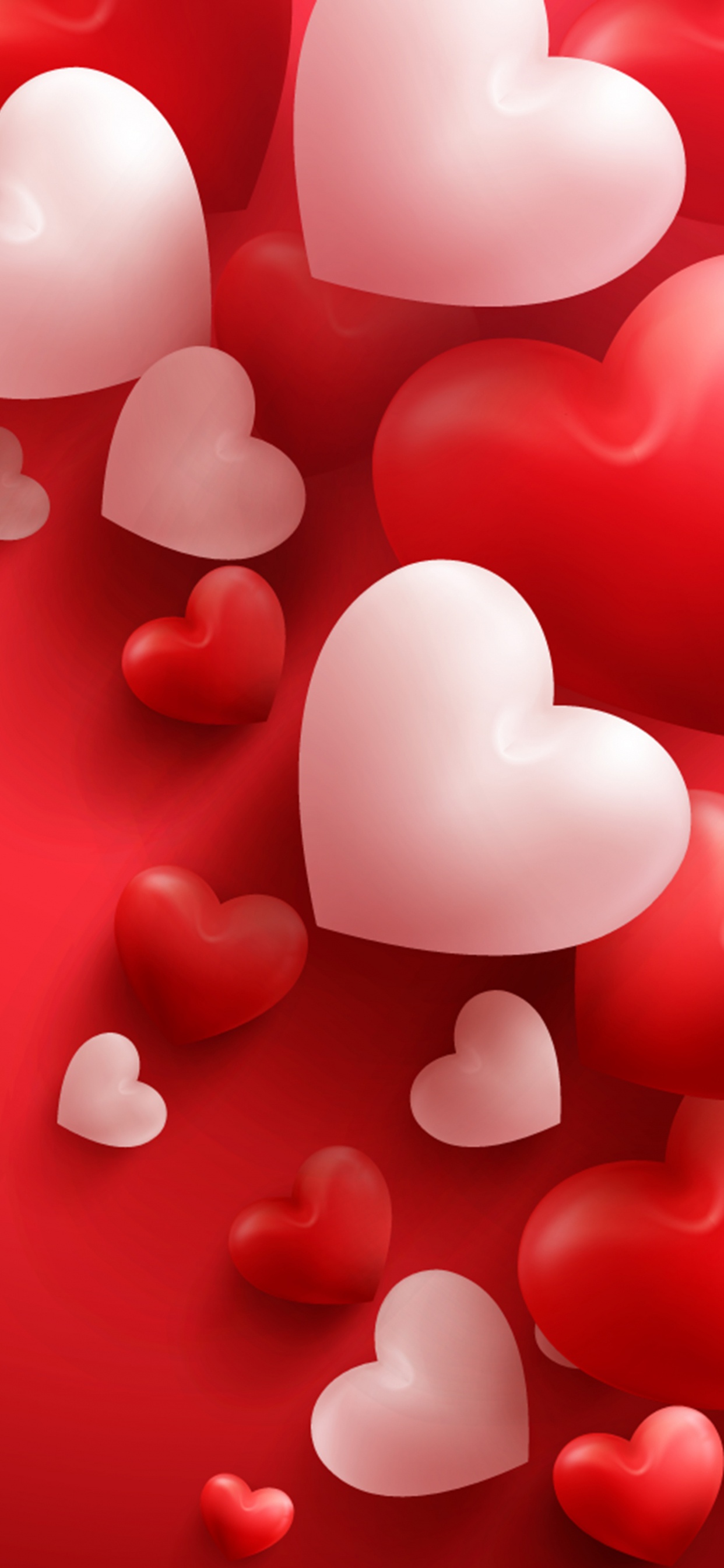 Coraz, el Día de San Valentín, Rojo, Amor, Ilustración. Wallpaper in 1242x2688 Resolution