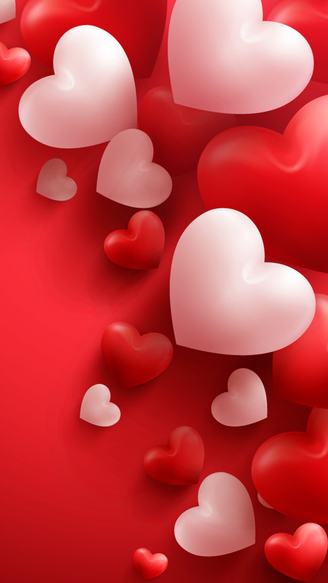 Heart, Valentines Day, Red, Love, Illustration. Wallpaper in 1080x1920 Resolution