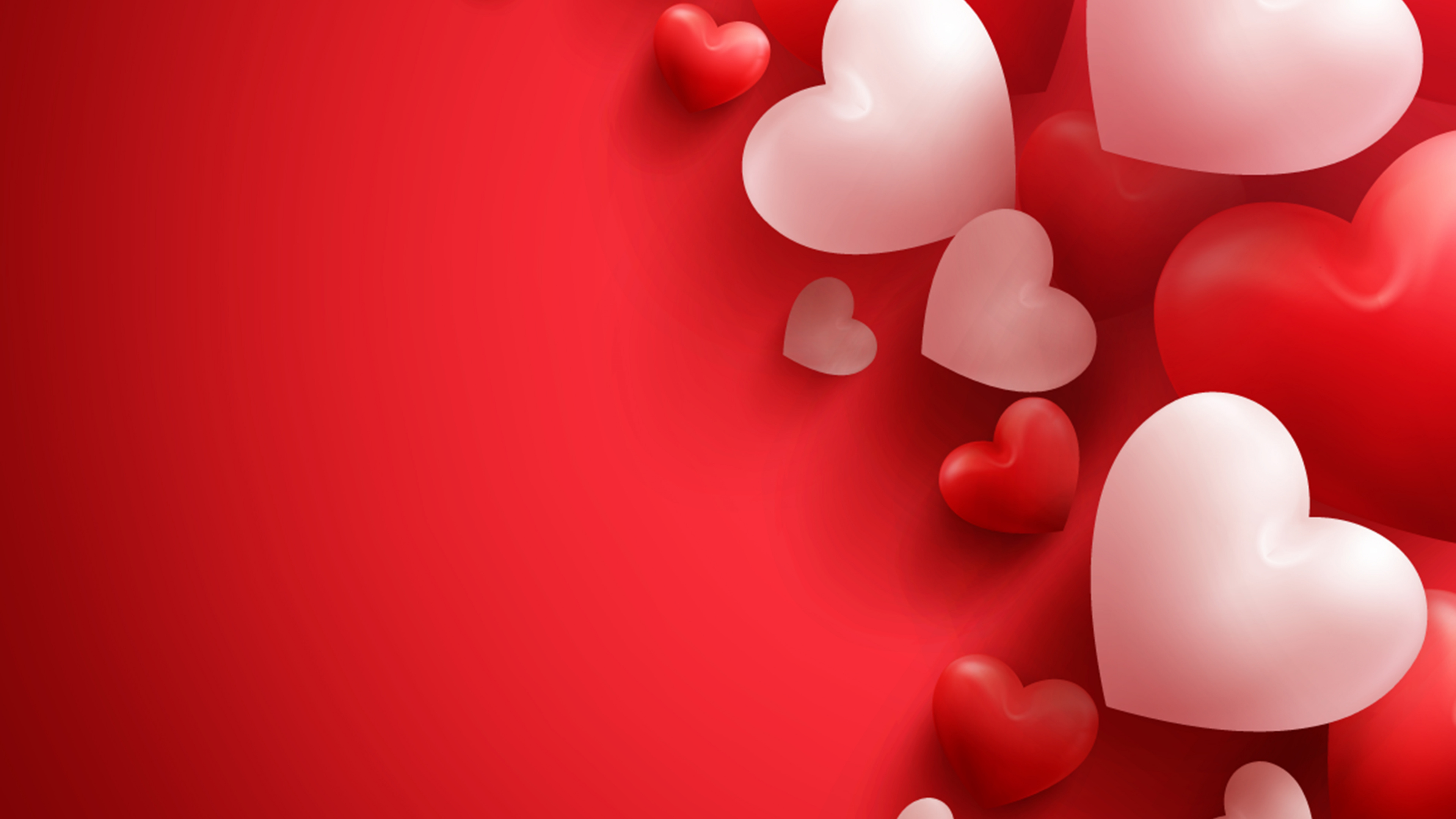 Heart, Valentines Day, Red, Love, Illustration. Wallpaper in 3840x2160 Resolution