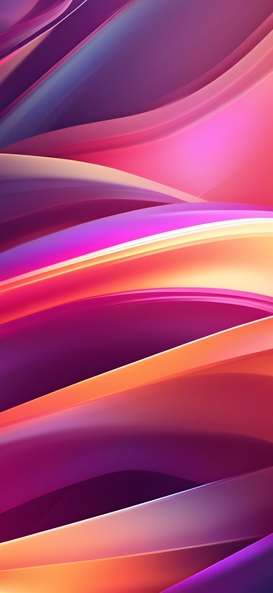 L'effet Visuel de L'éclairage, Graphisme, Art, Purple, Orange. Wallpaper in 1125x2436 Resolution